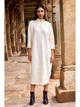 dash and dot - Ivory Knit Midi Dress