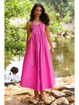 dash and dot - Poplin Pink Midi Dress