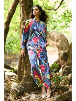 dash and dot - Multi-color Ikat Print Shirt