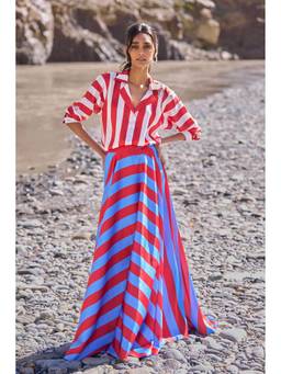 dash and dot - Multi-Color Striped Maxi Skirt