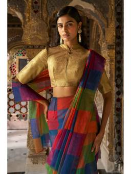 dash and dot - Gold Benares Brocade Zip Blouses