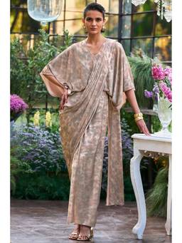 dash and dot - Taupe Kaftan Gown