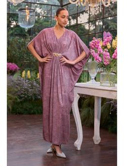 dash and dot - Lavender Draped Kaftan Dress