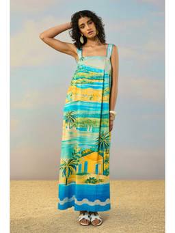dash and dot - Multi-color Scenic Print Maxi Dress