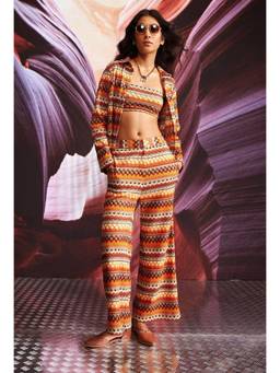 dash and dot - Multi-color Geometric Jacquard Shirt