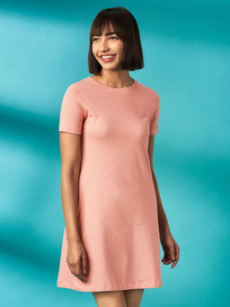 The Souled Store - Solids: Salmon Pocket Dresses