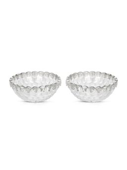 Momentz - Crystal Design Silver Bowl (Pack Of 2)