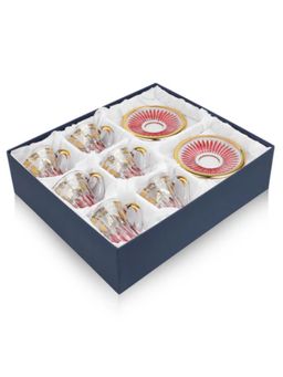 Momentz - Set Of 6 Pcs Tea Cup with Saucers (Pack Of 12)