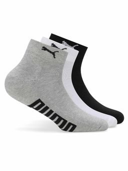 Puma - Ankle Length Half Terry Unisex Multi-Color Socks (Pack of 3)