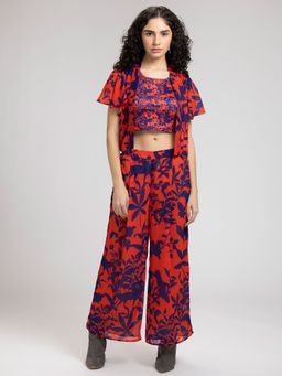 SHAYE - Beautiful Combination of Top and Trousers Printed Casual Co-Ord for Women (Set of 3)
