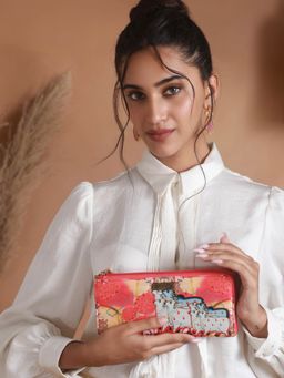 Priyaasi - Red WahCow Zipper Wallet