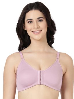 BLOSSOM - Seamless Full Coverage Front Open Bra Fore Front Egg Plant