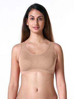 BLOSSOM - Stretch Cotton Slip On Bra with Wide Underband Go-Sporty Skin