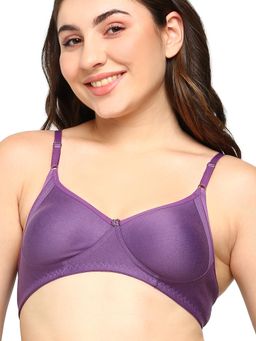 BLOSSOM - Moulded T-Shirt Bra Featuring Side Panels Gracious Grape