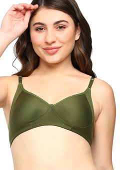 BLOSSOM - Moulded T-Shirt Bra Featuring Side Panels Gracious Green