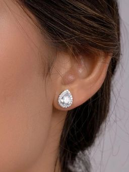 Margento Jewels - 925 Sterling Silver Pear Shape Swarovski Zirconia Set With Ring