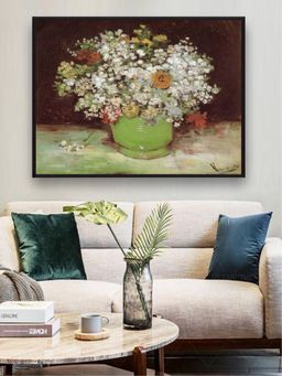 The Art House - Vase Zinnias And Other Flowers By Van Gogh