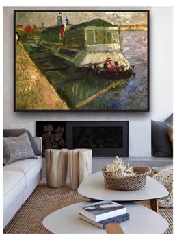 The Art House - Bathing Float On Seine By Van Gogh