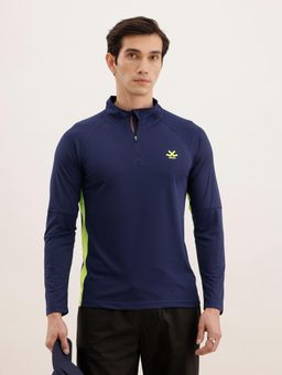 WROGN - Navy Blue Slim Fit Full Sleeve Active T-Shirt