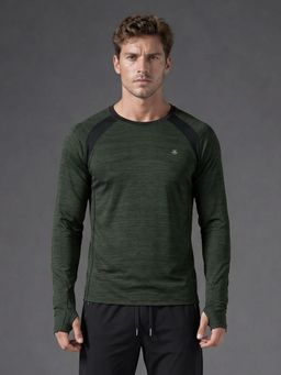 WROGN - Olive Full Sleeve Performance T-shirt