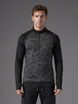 WROGN - Black Quarter Zip T-Shirts