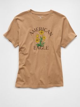 American Eagle - Brown Everyday Graphic Women T-Shirt