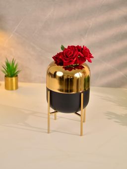 Cinch Home - Gold Luxe Metal Vase with Stand