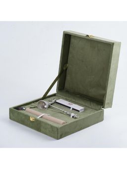 SABERA - Silver Giraffe Candle Snuffer with Matchstick Box & Candle