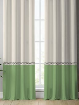 Urban Space - Green Cotton Curtains
