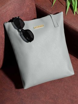 Legal Bribe - Textured Long Tote Bag Grey