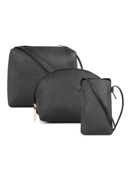 Legal Bribe - Textured Pouch Combo Of 3 Black