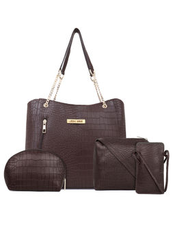 Legal Bribe - Crock Shoulder Bag Combo Of 4 Brown