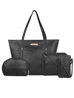 Legal Bribe - Crock Front Pocket Tote Bag Combo Of 4 Black