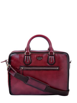 Eske - Sylvester Laptop Bag Upto 15" Wine Hand-Stitched