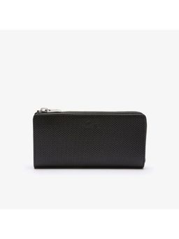 Lacoste - Black Chantaco Pique Leather Wallet