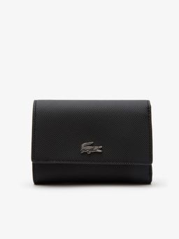 Lacoste - Black Anna Snap Close Flap Wallet