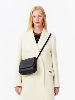 Lacoste - Black City Court Leather Flap Close Bag