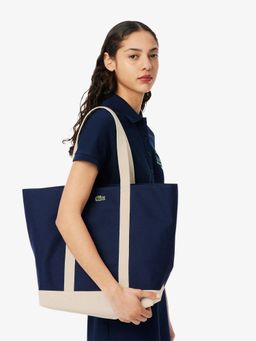Lacoste - Blue Roland-Garros Edition Canvas Tote Bag