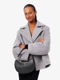 Lacoste - Black Small Champs-elysees Half-Moon Purse