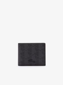 Lacoste - Black Men's The Blend Small Monogram Canvas Wallet