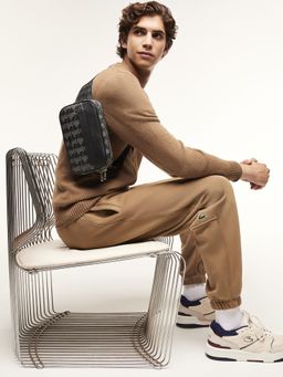 Lacoste - Black Men's The Blend Monogram Print Body Bag