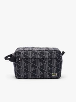Lacoste - Grey Neocroc Jacquard Motif Toiletry Bag