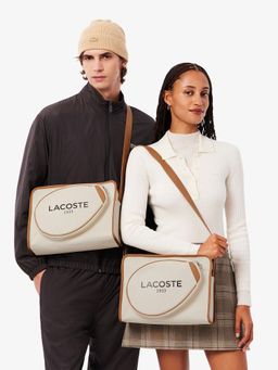Lacoste - Brown Heritage Canvas Shoulder Bag