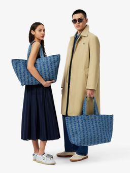 Lacoste - Blue XXL Summer Pack Jacquard Motif Handbag