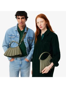 Lacoste - Green Small Runway Lenglen Leather Bag