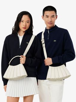 Lacoste - Beige Large Runway Lenglen Leather Bag