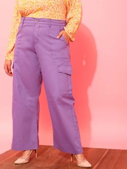 CURVY STREET - Lavender Wide Leg Trouser