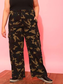 CURVY STREET - Olive Wide Leg Trouser