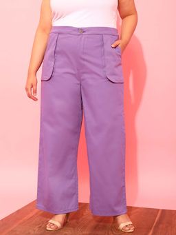 CURVY STREET - Lavender Wide Leg Trouser