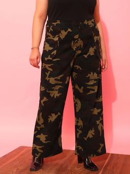 CURVY STREET - Olive Wide Leg Trouser